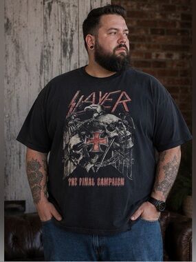 Slayer The Final Campaign World Tour 2019 Mens T Shirt 3XL Black Graphic Shirt